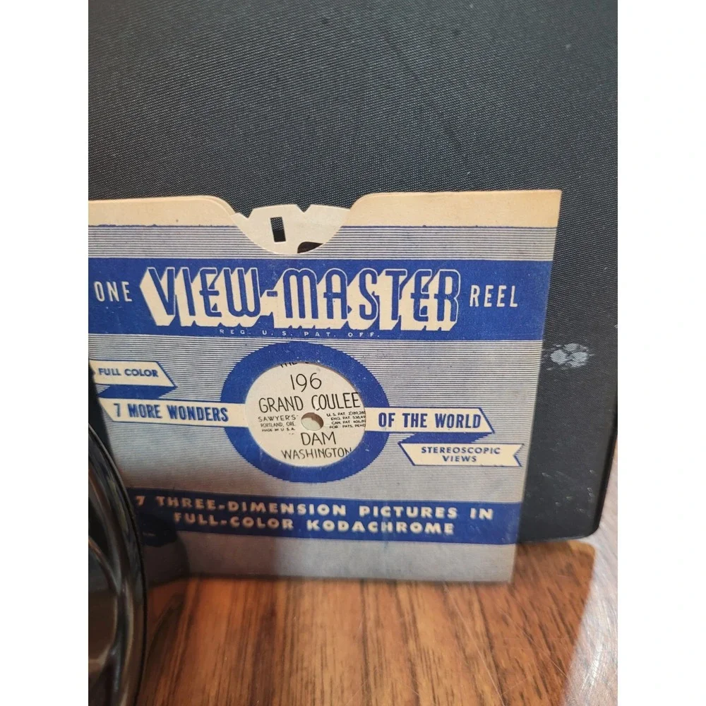 Vintage RARE Sawyer's Black View-Master w/ Box w/4 disk, Instructions